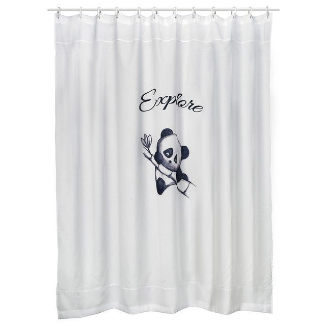 Cortina para Baño Estampada Pandita con Forro-0