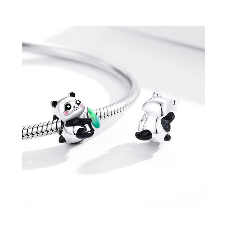 Charm Oso Panda en Plata Fina 925 SILVER HEART-1