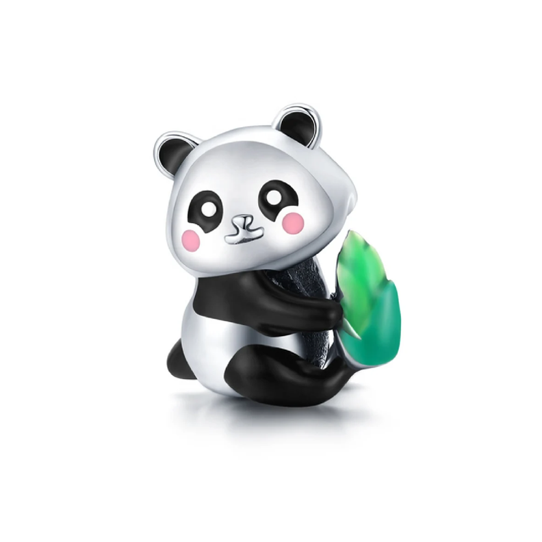 Charm Oso Panda en Plata Fina 925 SILVER HEART-0