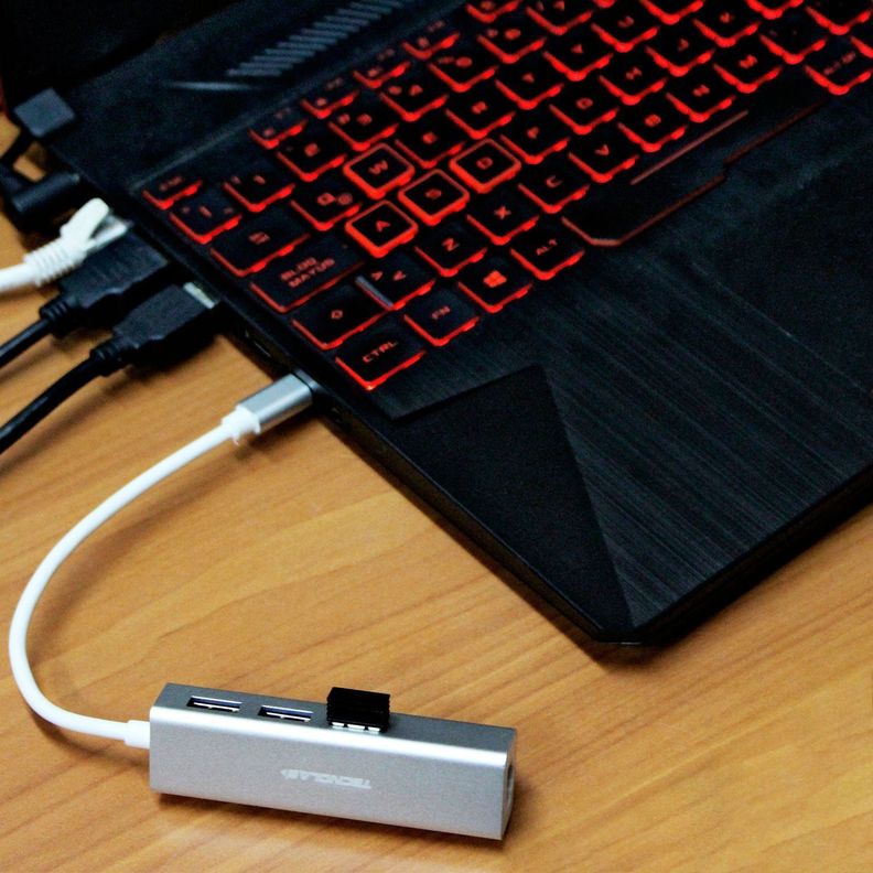 Adaptador Tipo C A Ethernet RJ45 1000Mbps USB 3.0 Tecbolab-3