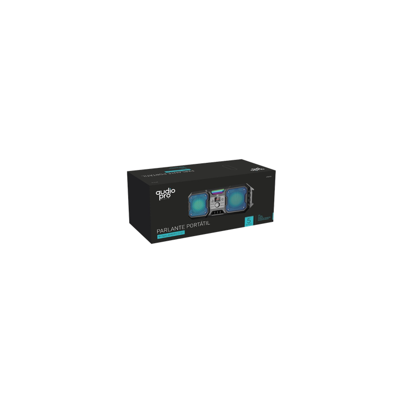 Parlante Portátil Bluetooth Radio FM USB 5W RMS Azul Audiopro-1