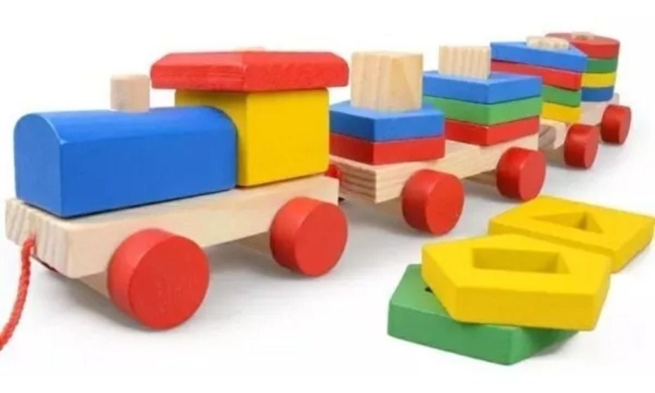 Tren De Madera Forma Geométrica Didáctico Para Niños-1