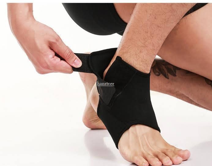 Tobillera De Compresión Ajustable Elasticada-3