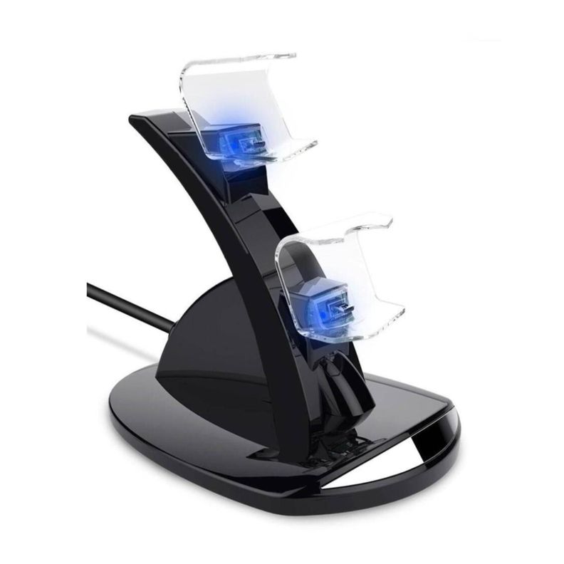 Soporte Cargador Joystick PS4 2 Puertos Carga USB-3