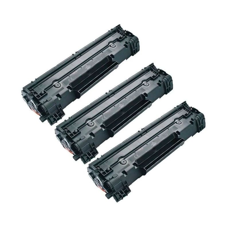 Pack X3 Toner Negro 85a Alternativo Para Laser P1102w-1