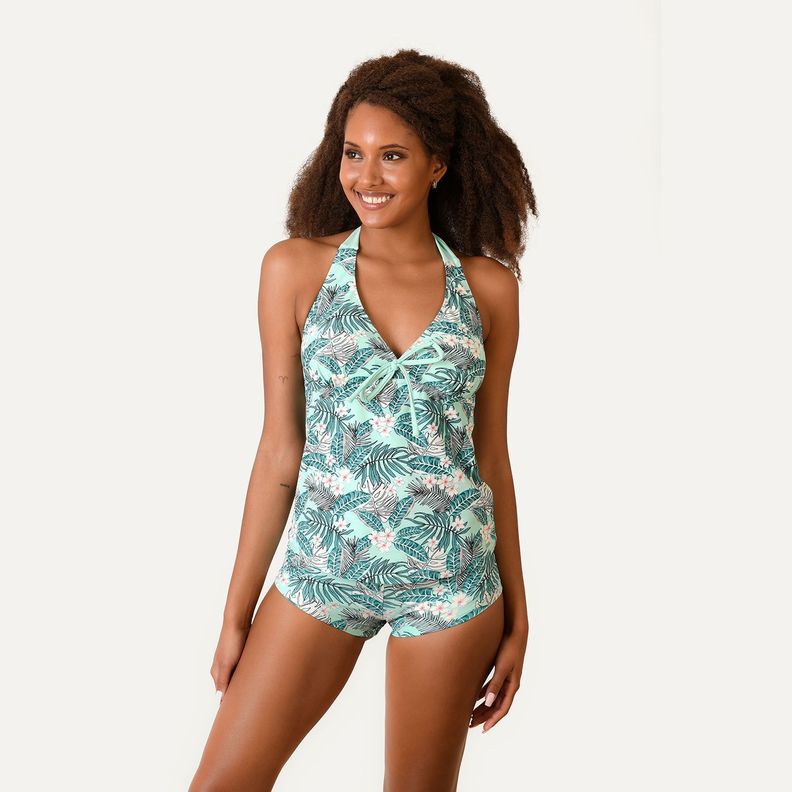 Tankini Halter Mas Pantaleta-0