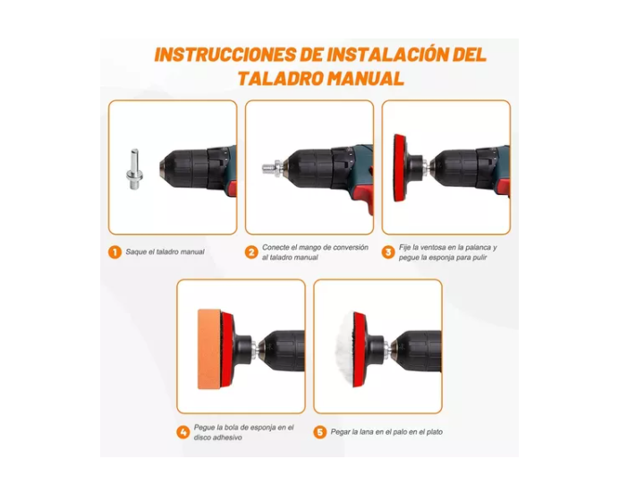 Kit De 29 Piezas Pulir Esponjas Almohadillas Para Auto-4