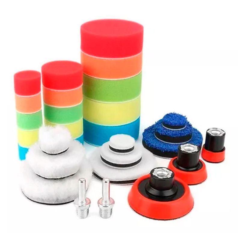 Kit De 29 Piezas Pulir Esponjas Almohadillas Para Auto-0