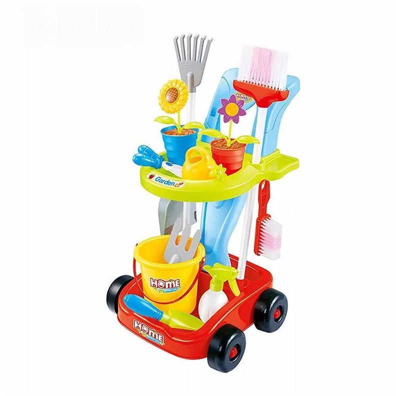 Carro Con Herramienta De Jardinería Para Niños-2