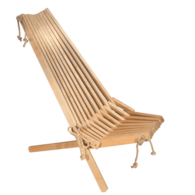 Silla Finlandesa Abedul Castaño Claro Aceitado / Silla, Reposera Terraza-0