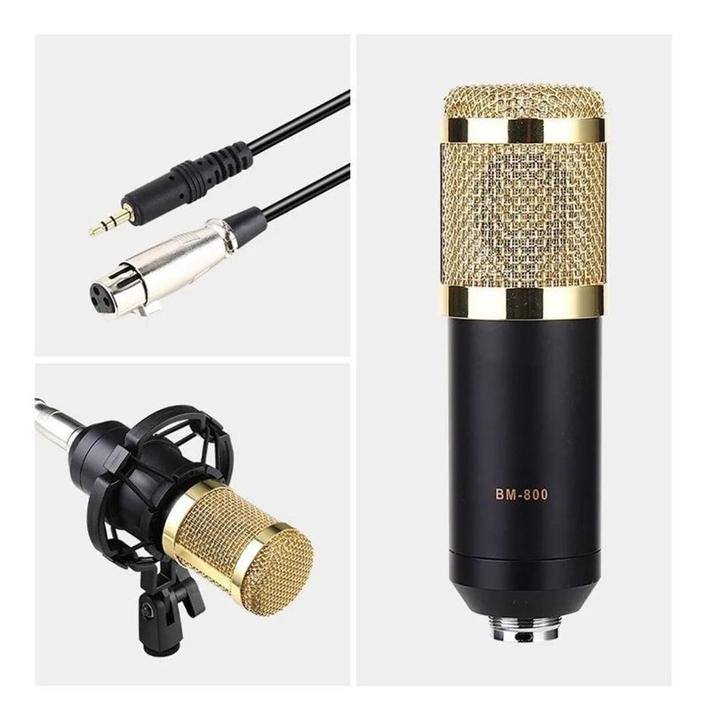 Kit Micrófono Estudio Condensador Profesional Soporte Brazo-2