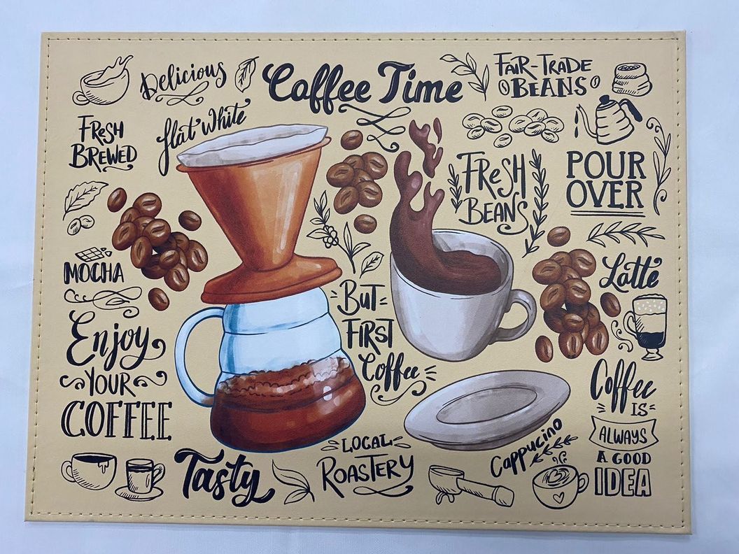 Set de 6 individuales coffe time-0
