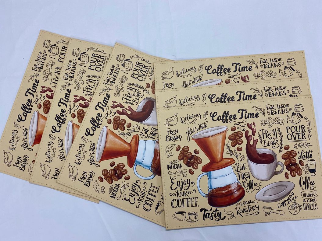 Set de 6 individuales coffe time-2