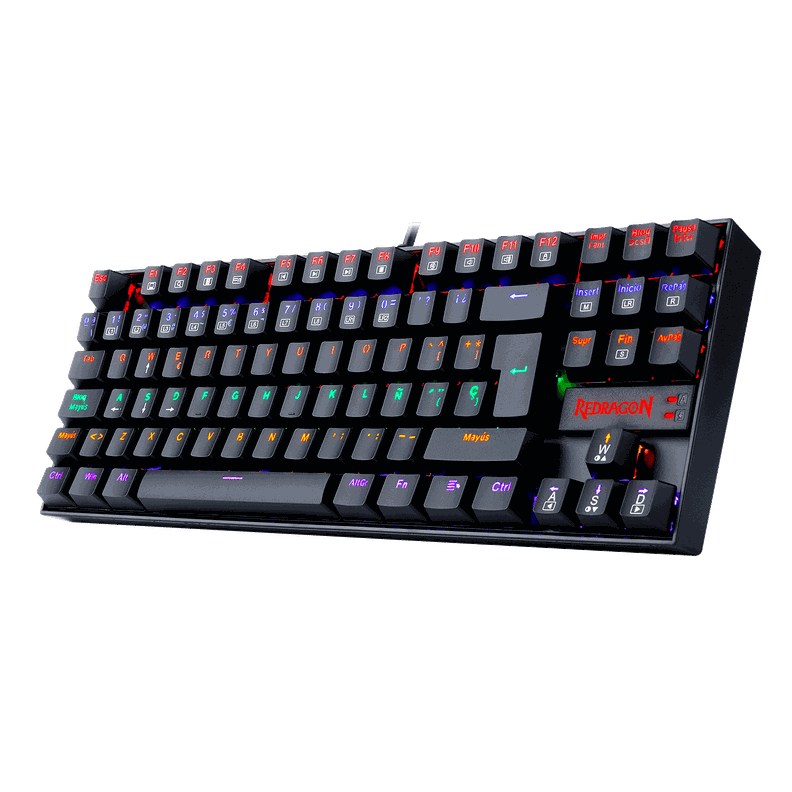 Kit Teclado Gamer Kumara K552 más Keycaps Reemplazo Scarab Rosadas, Iluminación Rainbow Fija-3