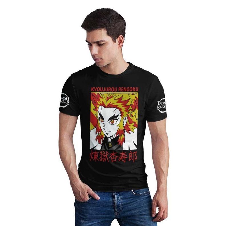 Polera Anime Rengoku Demon Slayer / Kimetsu no Yaiba D13-0