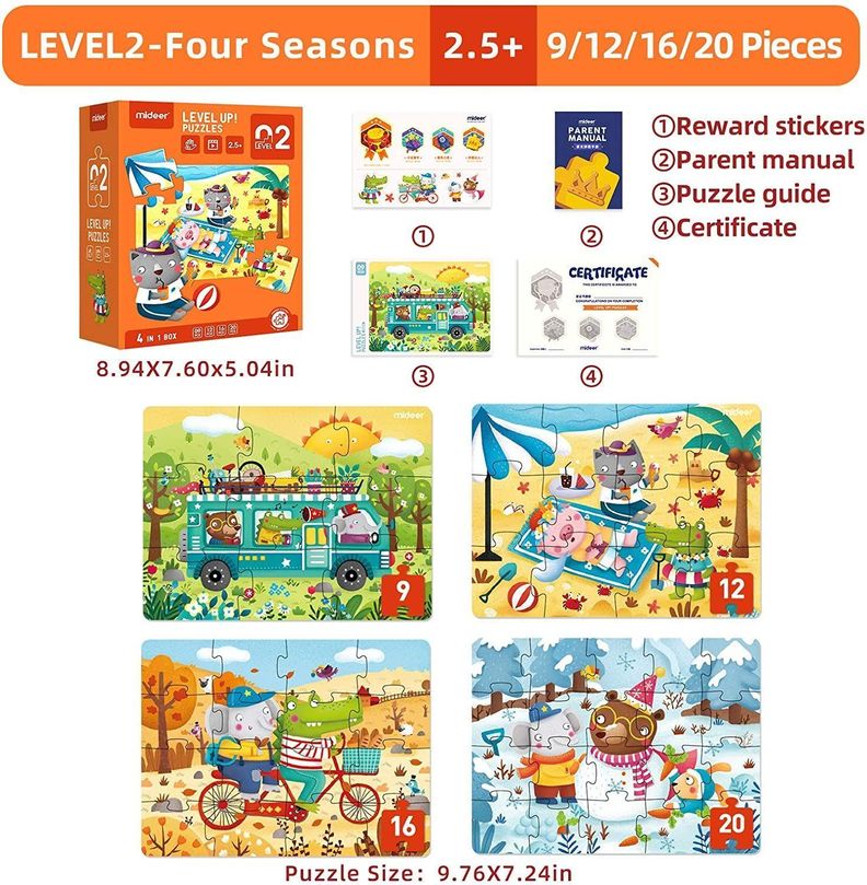LEVEL PUZZLE NIVEL 2 CUATRO ESTACIONES, 4 PUZZLES-2