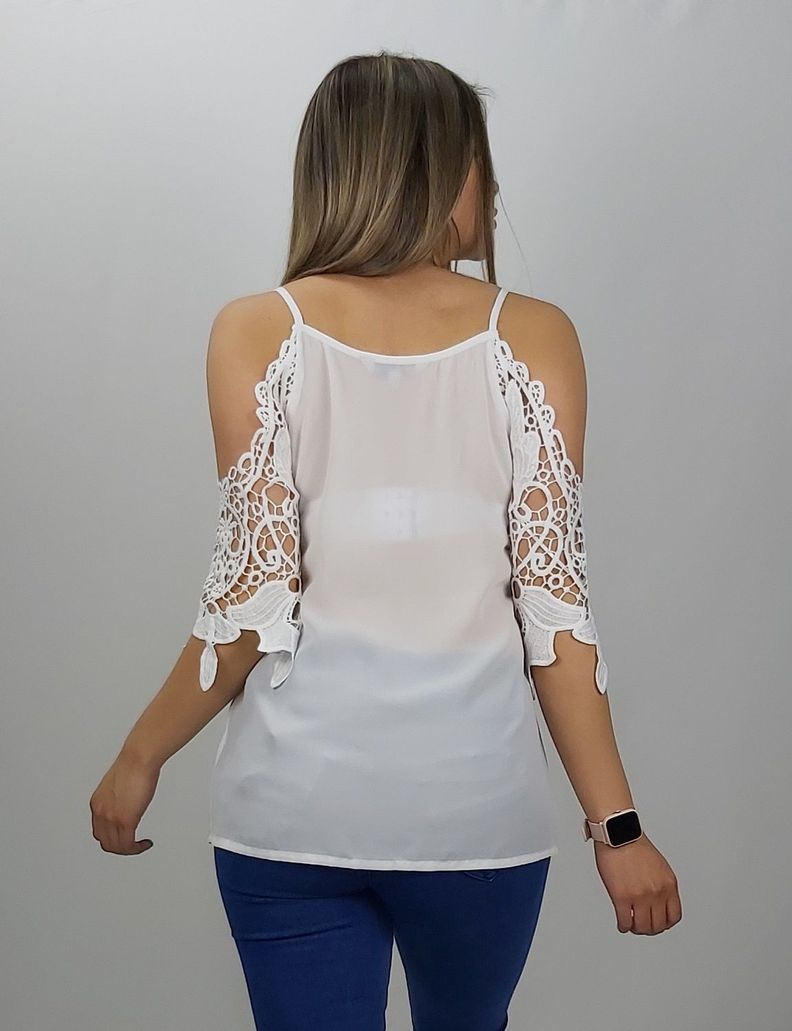 Polera crochet manga -2