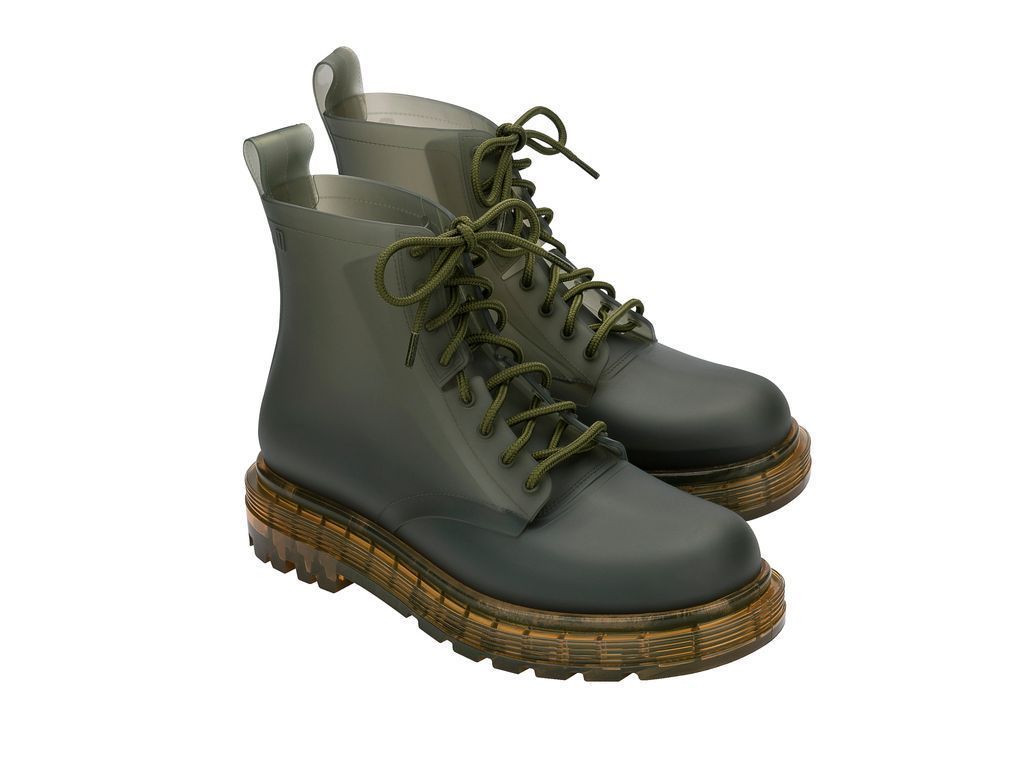 Botin Coturno Verde Musgo Melissa-1