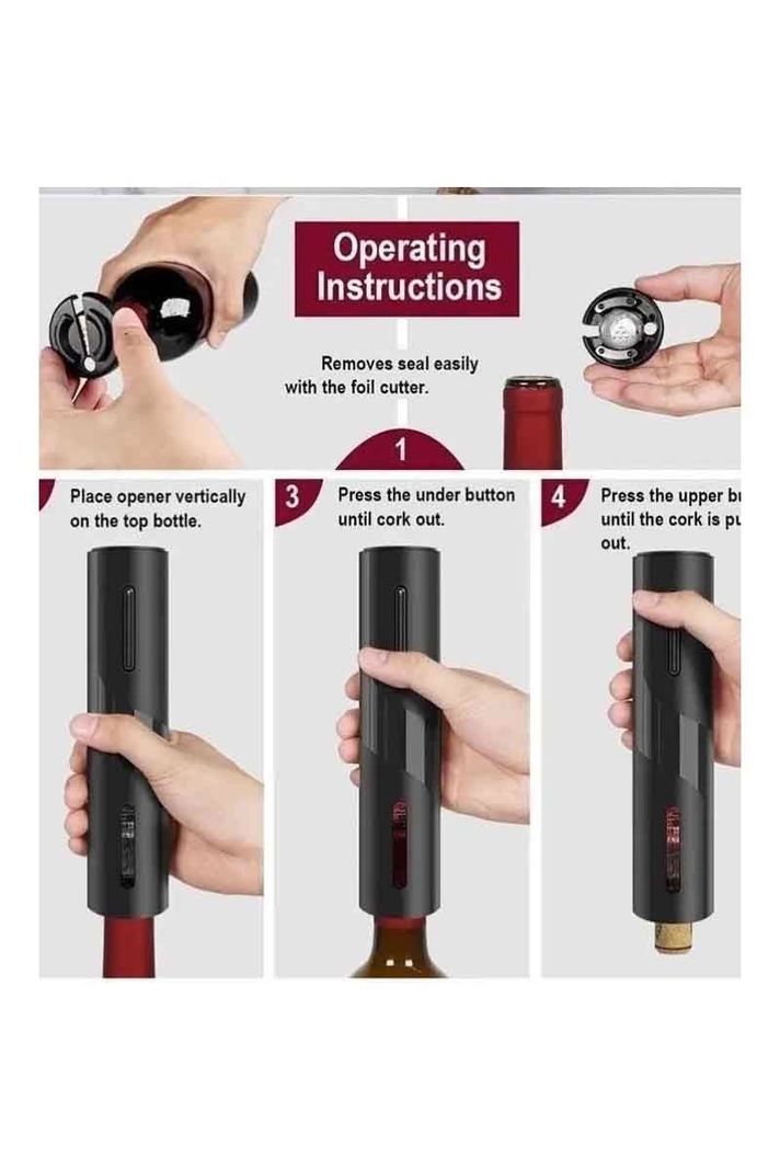 Sacacorchos Destapador De Vino Automatico-4