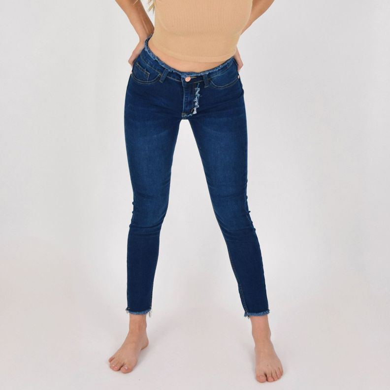 Jeans de Mujer Skinny Desflecado-0