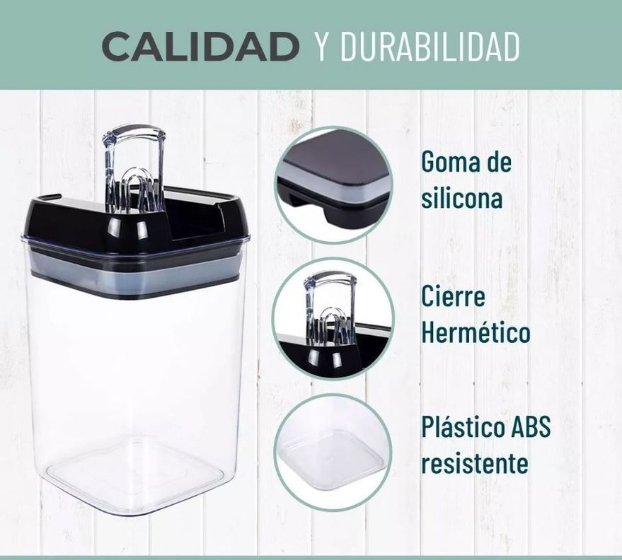 Set 5 Contenedores De Alimentos Frascos Hermeticos-4