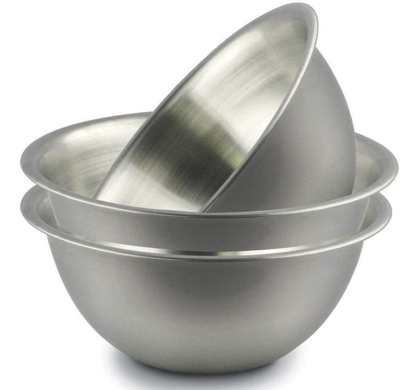 Pack 3 Bowls Acero Inoxidable Repostería Cocina Ensaladas-0