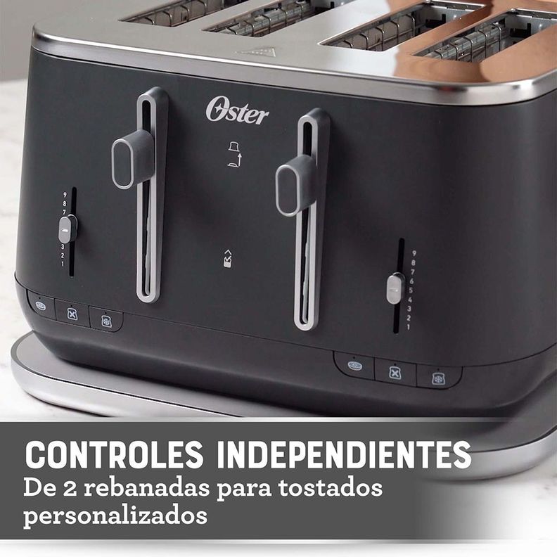 Tostadora premium para 4 rebanadas Oster® TSSTTA4540B-3
