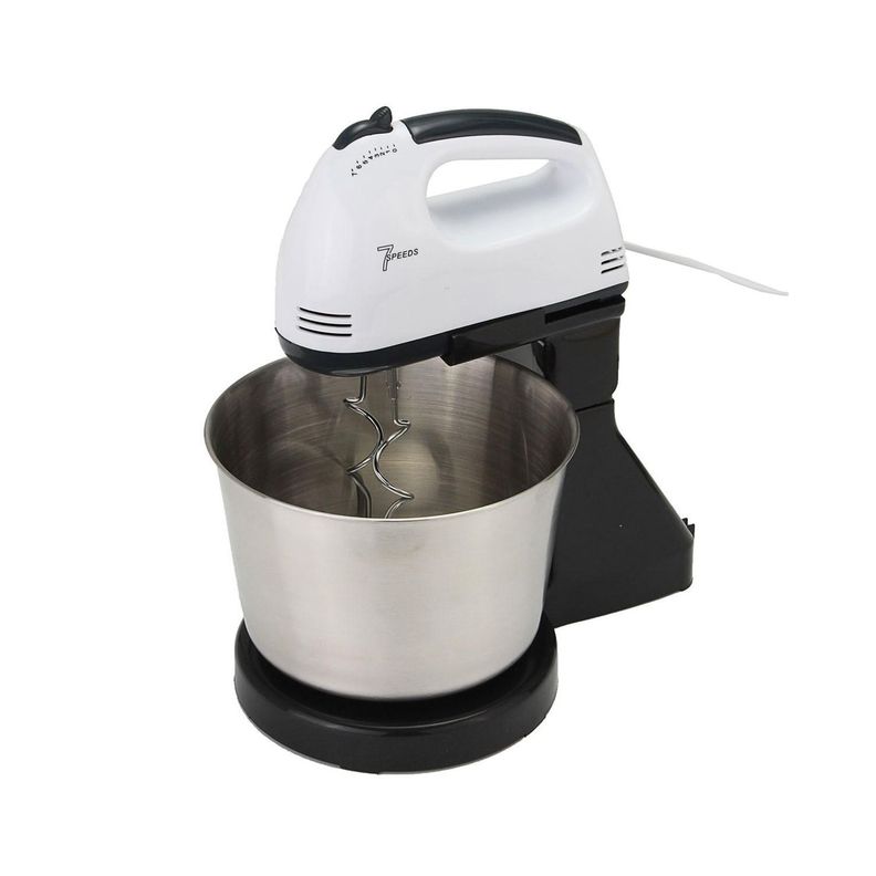 Batidora Mezcladora Turbo 200W 7 Velocidades Con Recipiente-0