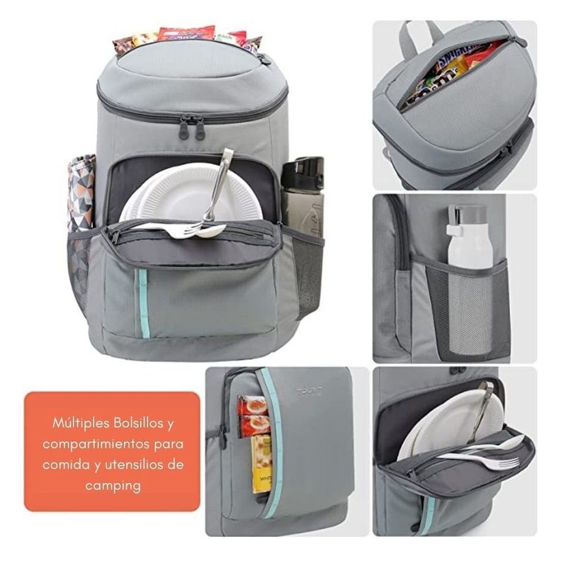 TOURIT CYGNINI Mochila hielera aislante - Gris-3