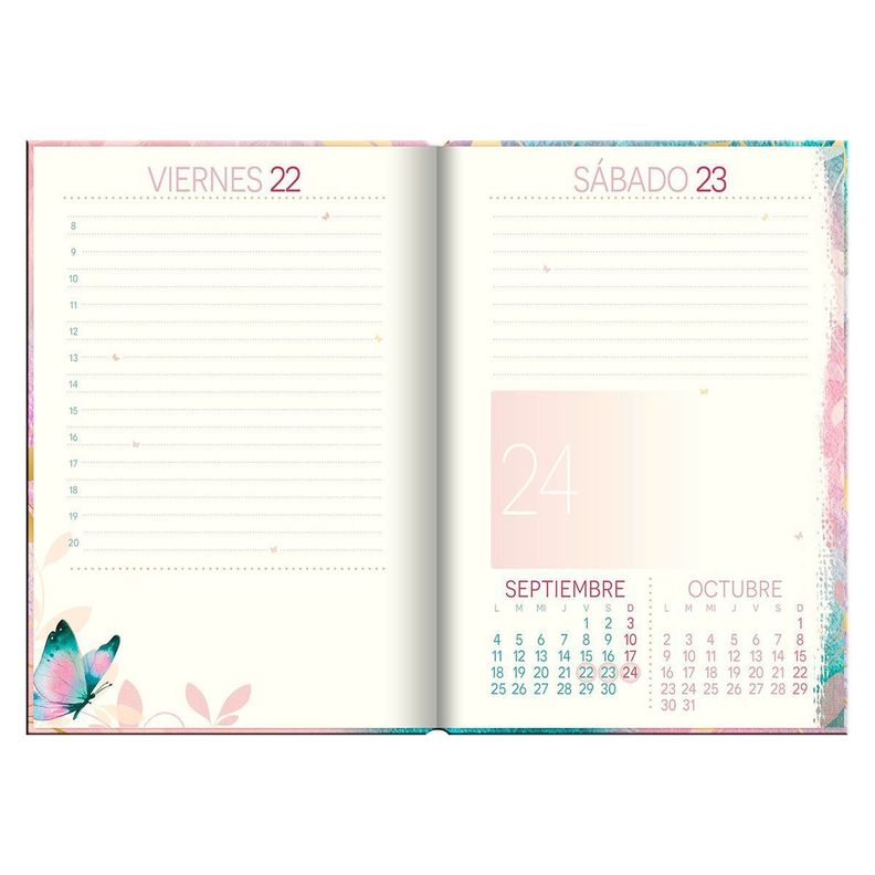 Agenda Butterflyes in Pink Dia x Pagina 2023-2