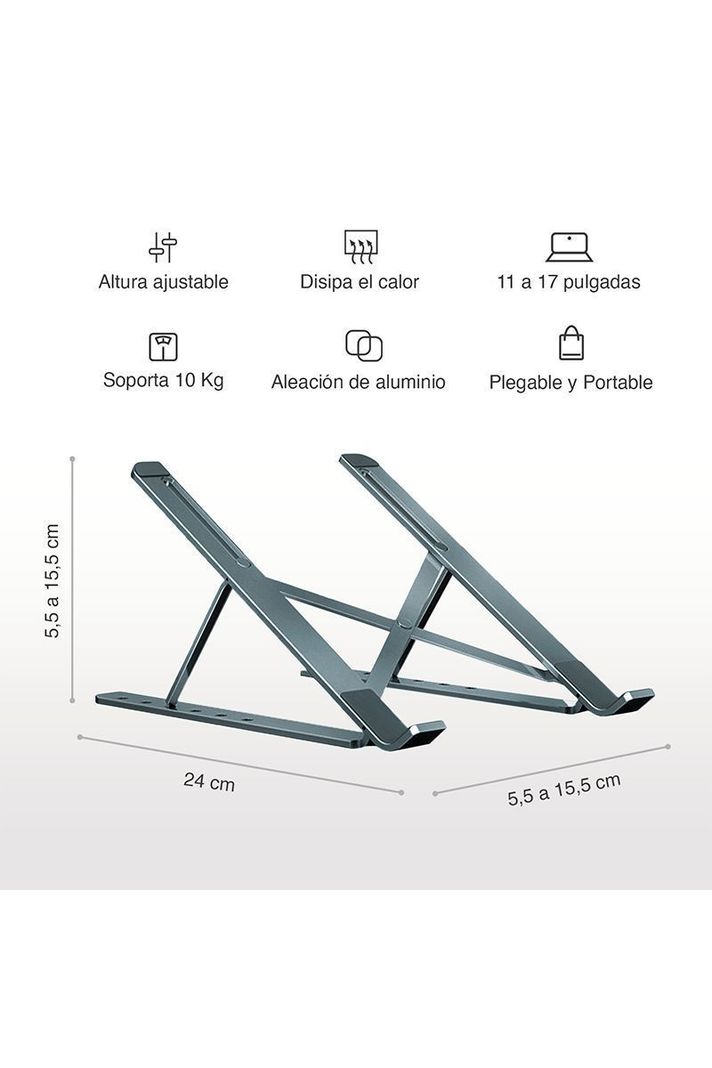 Soporte para Notebook Plegable Altura Ajustable-2