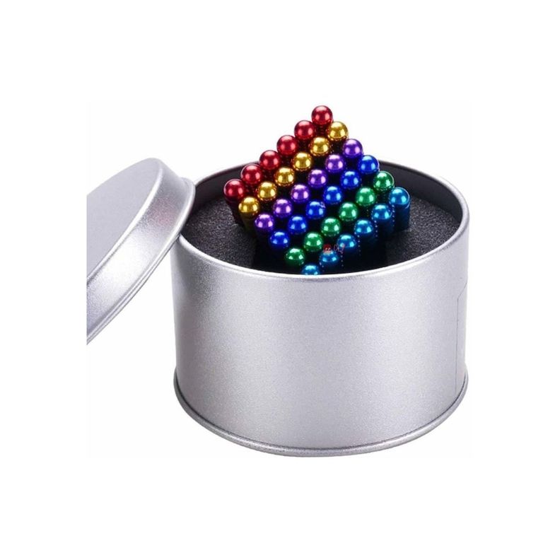 Cubo Didáctico Magnético De 216 Bolitas 3mm Multicolor - Ps-1