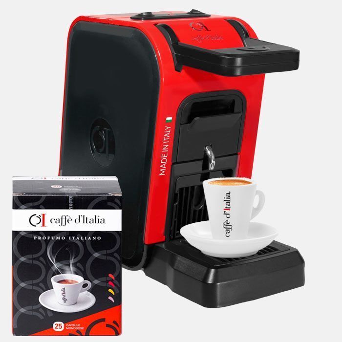 Cafetera Birba Roja + 25 Cápsulas-0