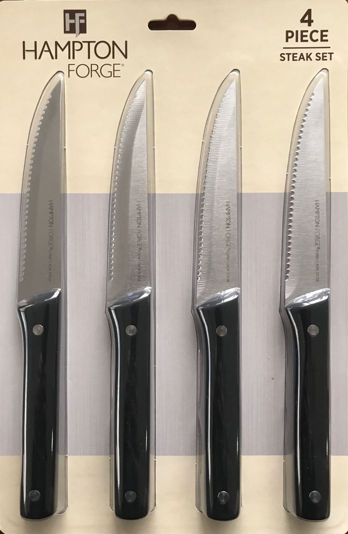 Set 4 Cuchillos De Carne Negro Hampton Forge-1
