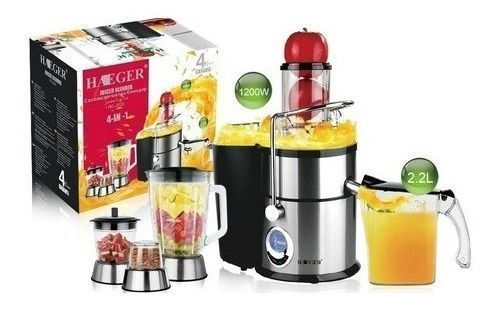 Extractor De Jugo 4 En 1 Licuadora Procesador De Alimentos-0