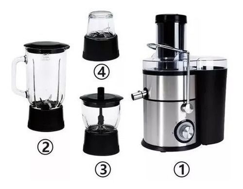 Extractor De Jugo 4 En 1 Licuadora Procesador De Alimentos-4