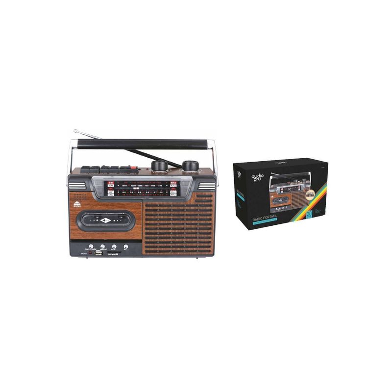 Radio Retro Cassette/bluetooth/usb 20w - Puntostore-1