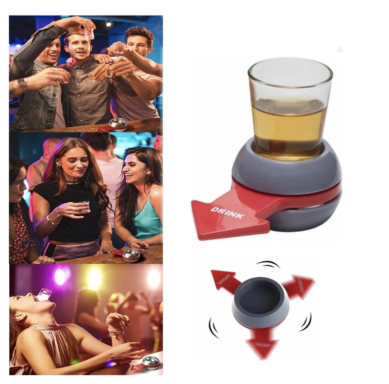 Vaso Ruleta Shots , Juego De Mesa Spin Shot Bar Licor Trago Chupito-1