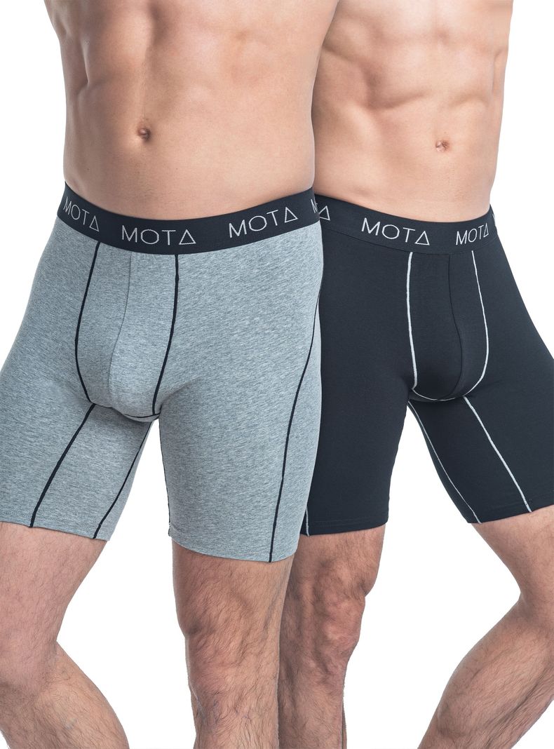BOXER LARGO DEPORTIVO ALGODON PACK2 -0