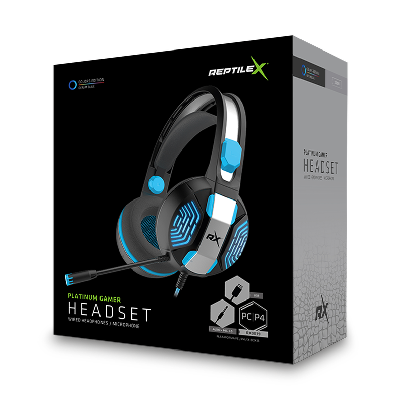 Audífono Gamer Premiun PC PS4 Mic Flexible Reptilex-1
