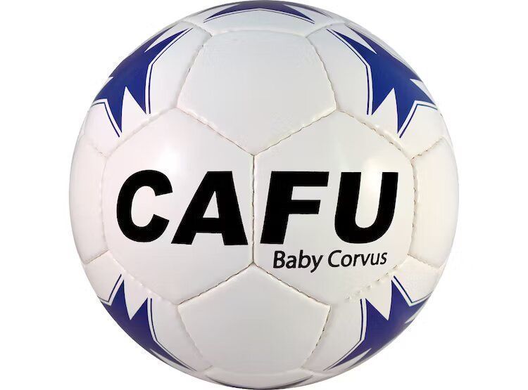 Balón Baby Futbol/Futsal Cafu Corvus PU Blanco Azul-0