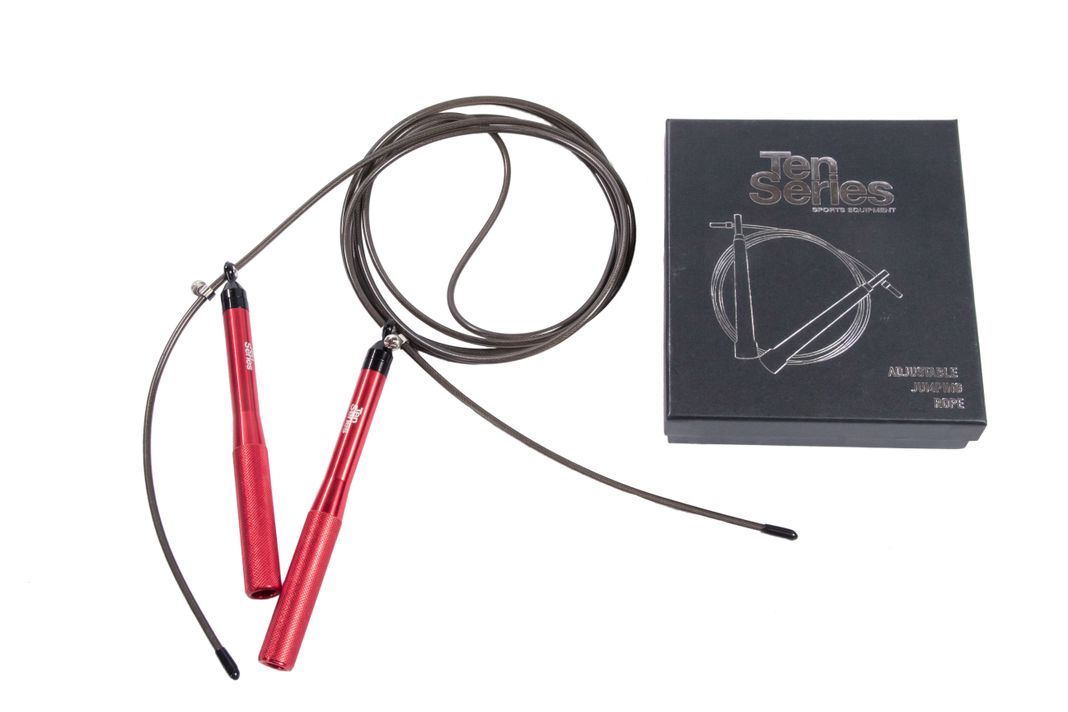 CUERDA ALUMINIO PARA SALTAR ROJA JUMPING ROPE-3
