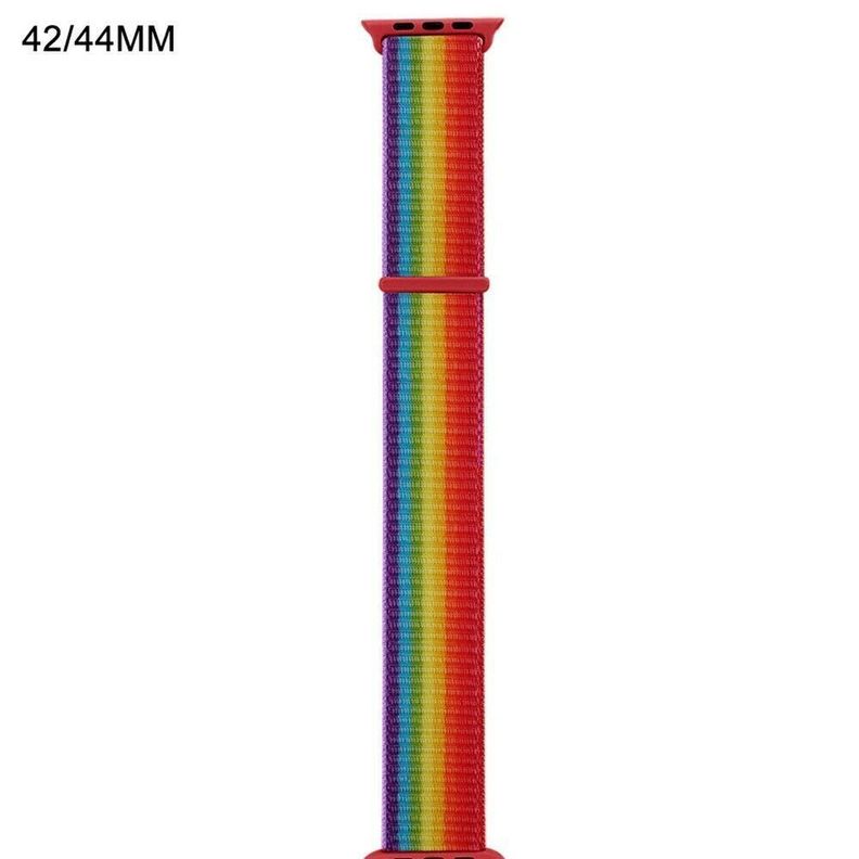 Correa Nylon Compatible Iwatch Apple Watch Arcoiris  42-44-45MM-2