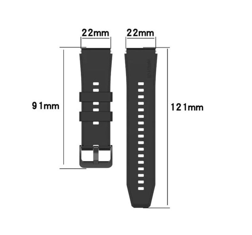 Correa Compatible Con Huawei Gt-gt2-gt3 46mm 22mm Naranja-1