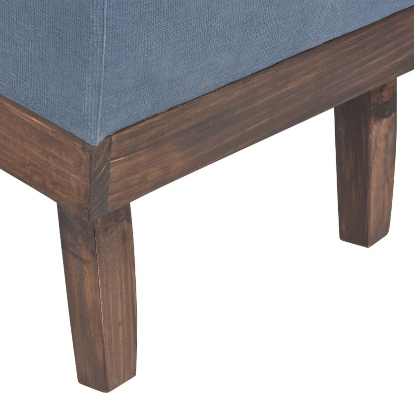 Banqueta con Baúl Incy Azul Petróleo Felpa 120x40x50 cm Máxima Design-6