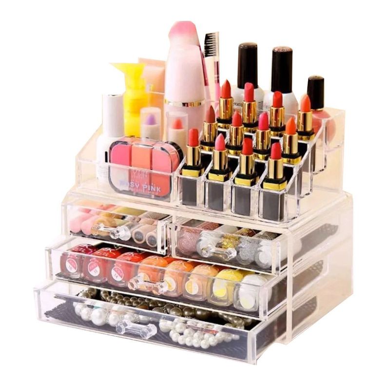 Organizador De Maquillaje Cosmetiquero Joyero Acrilico-0