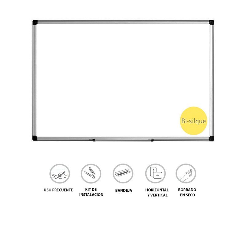 Pizarra Blanca Acrílica Melamina 90x60cm-1