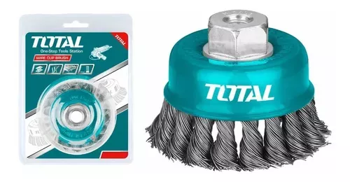 Pack 3 Escobilla Copa Trenzado 3 pulgadas (75mm) Total-0
