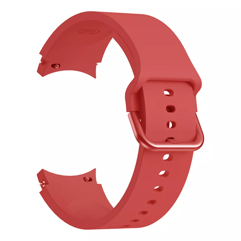 Correa Silicona Para Samsung Watch 4 / 5 / Pro  Classic 20mm / Rojo -1