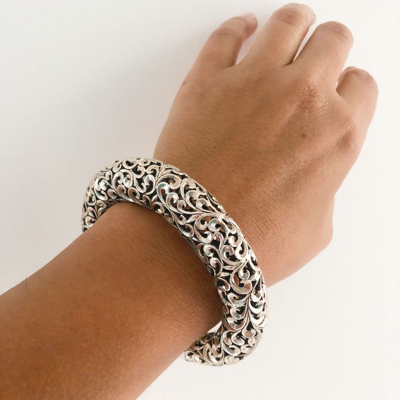 Brazalete Calado Plata-4